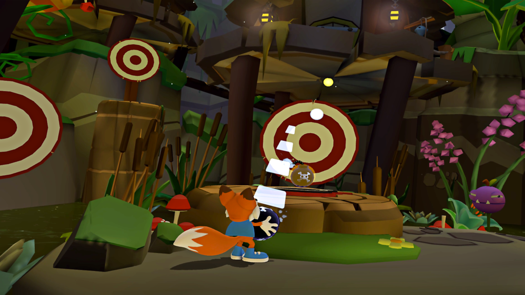 Lucky's tale, Sistema de mira utilizando o VR