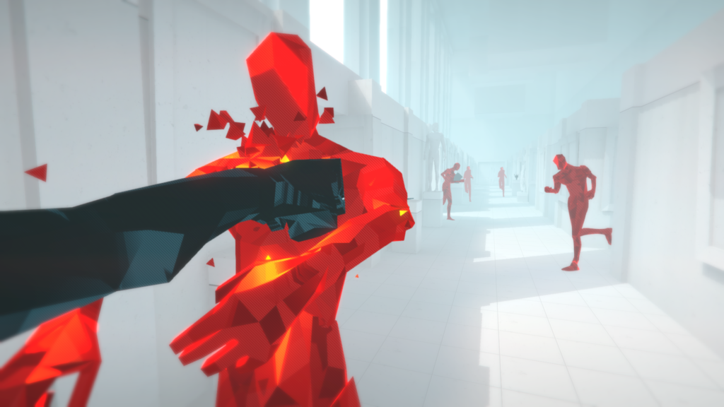 Socando os inimigos SuperHot