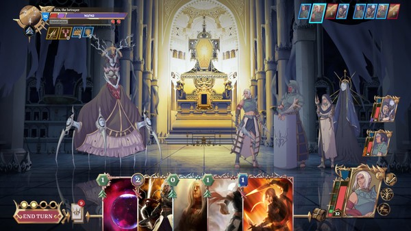 Shattered Heaven, um jogo de batalha por turnos utilizando mecânicas roguelike e de montagem de decks