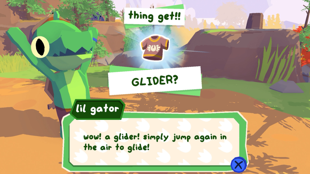 Camisa, quer dizer glider do Lil Gator