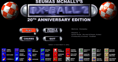 Logo/Menu do jogo DX-BALL 2