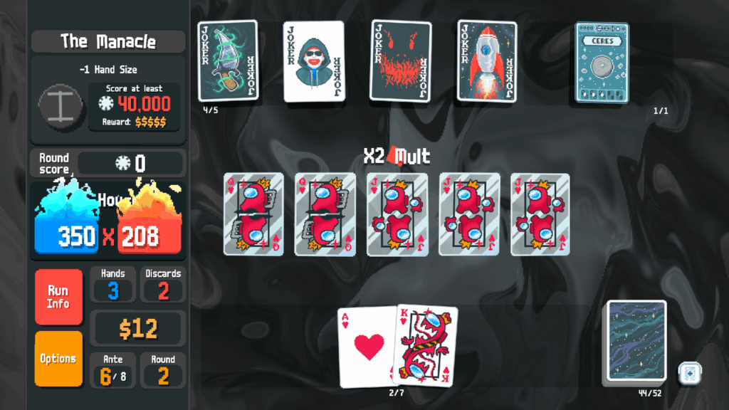 Baralho sus em Balatro