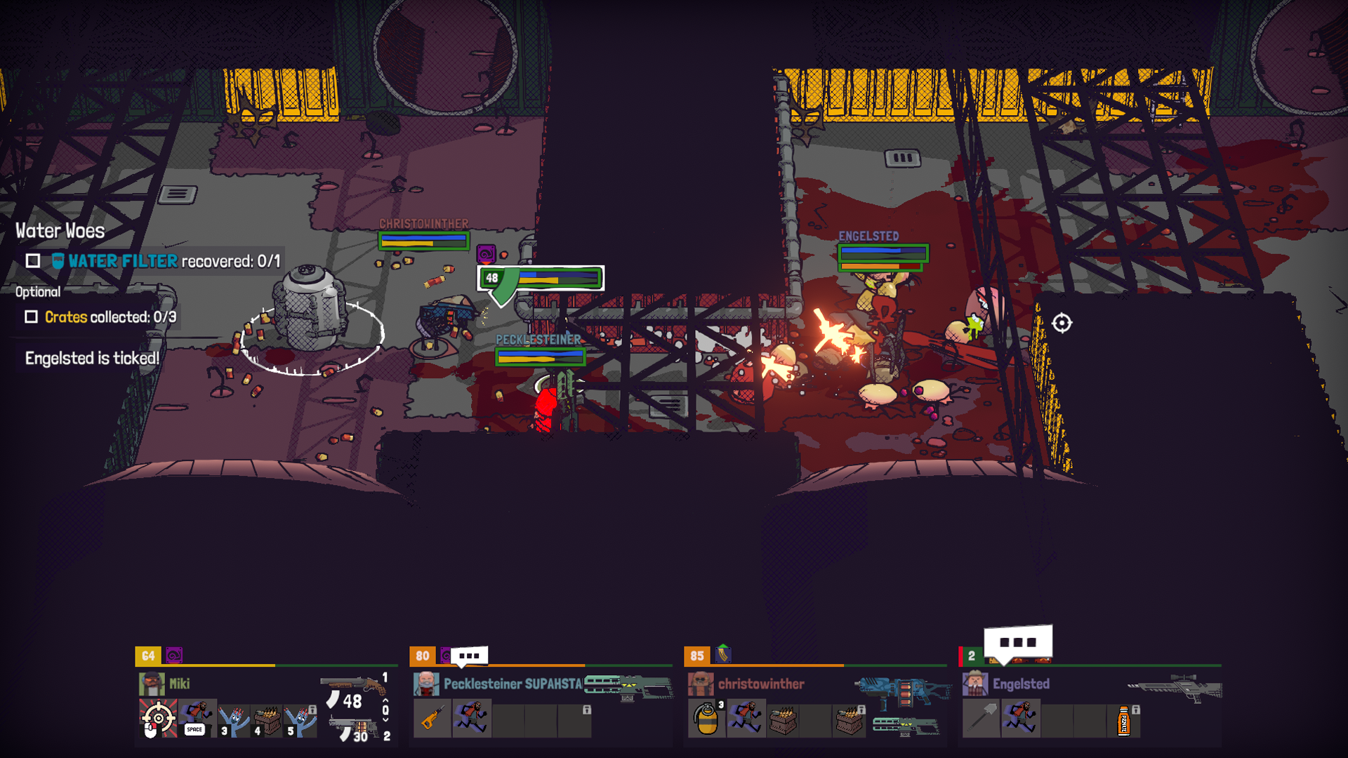 Coleta do filtro de água em Guntouchables