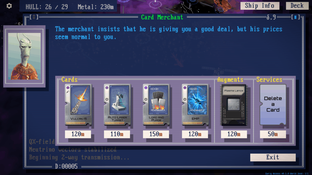 Vendedor de cartas que o jogador pode encontrar durante a run.